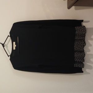Loft Brand soft sweater with cute waist trim size small. Black.